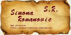 Simona Romanović vizit kartica